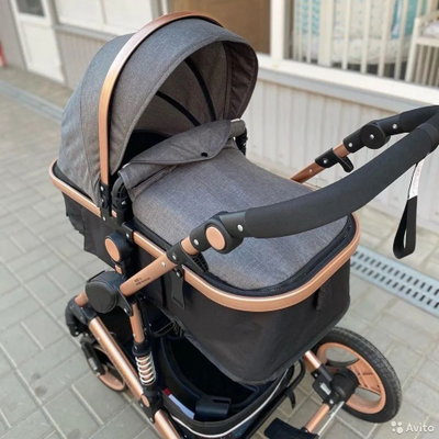 Детская коляска 3 в 1 Wisesonle Серый