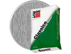 Минеральная декоративная штукатурка BAUMIT Classico Special Natur Серая Короед 3 мм 25 кг