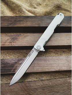 Складной нож Single EVO. Клинок ДОЛ, сталь AUS10, рукоять G10, цвет белый