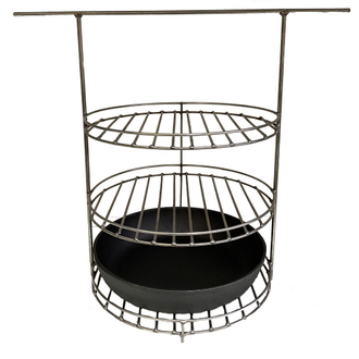 Этажерка 3-х ярусная Высота 33 см Диаметр 25 см, перекладина.