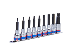 Набор торцевых насадок 1/2", Torx, Т20-Т60 мм, L = 80 мм, 9 предметов  KING TONY 4119PR10