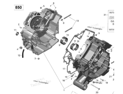 Картер ROTAX 850 оригинал BRP 420686411 для BRP Can-Am ROTAX 850 (2016-2021) (Crankcase Ass'y, ROTAX 850)