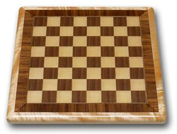 Walnut and Maple Chessboard with Maple Wood Edge