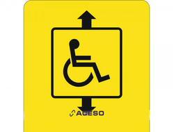 СП-07 Пиктограмма с дублированием информации по системе Брайля. Лифт для инвалидов, полноцвет, ПВХ