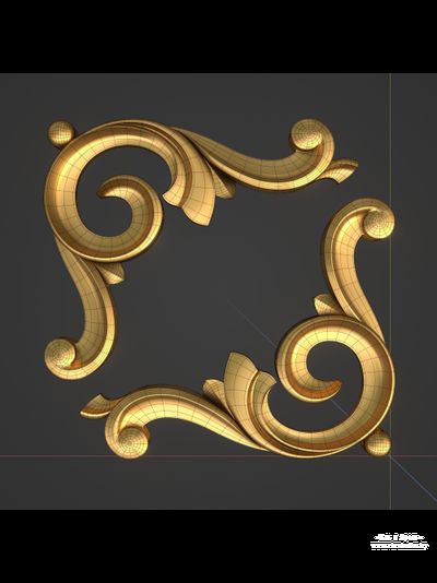Резной уголок, 3d-model