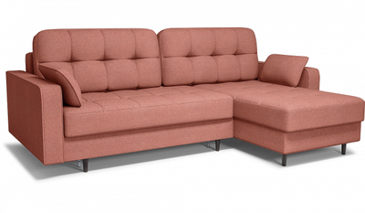 ДВУСПАЛЬНЫЙ ПРУЖИННЫЙ УГЛОВОЙ ДИВАН-КРОВАТЬ ОРЛЕАН, ПРОЧНЫЙ МЕТАЛЛОСКЕЛЕТ, СО СПАЛЬНЫМ МЕСТОМ И МЕХАНИЗМОМ ПАНТОГРАФ, НОЖКИ 10 СМ