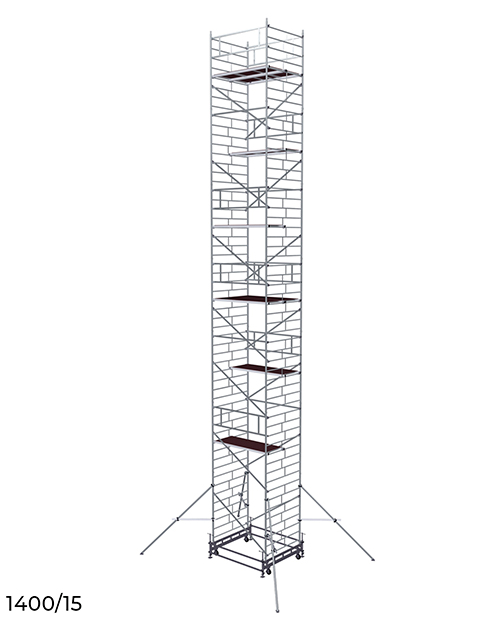 Вышка модульная алюминиевая 1400/15