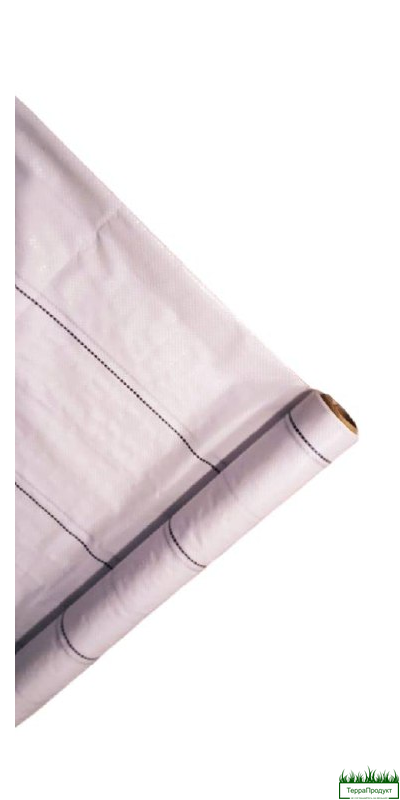 Агроткань ширина 1,05 м.п. плотность 130гр./м2,  УФ (100 м.п.) Белая, рулон 13,65 кг. пр-во "Террапродукт" (Россия)