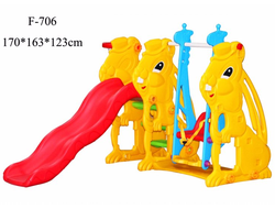 Горка с качелями FAMILY «Зайка»