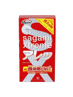 736/1 Презервативы Sagami, xtreme, feel long, латекс, 19 см, 5,2 см, 10 шт.