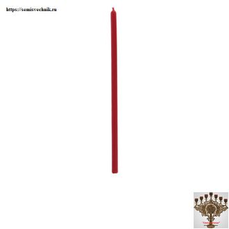 Свеча восковая красная 15 см (время горения 25 минут) (Candle)