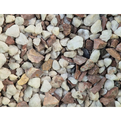 Бело-коралловая мраморная крошка, фракция 3-5 мм