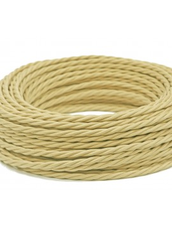 Провод витой в ретро стиле ПРВ 3х0.75 слоновая кость