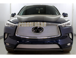 Защита радиатора Infiniti QX50 2021- chrome верх PPREMIUM