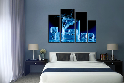 Модульная картина "Кубики освежающего льда"