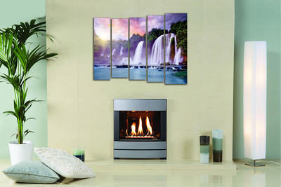 Модульная картина "Диковинный водопад"