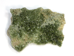 Везувиан, кристаллы на породе, Россия, Урал (60*46*8 мм, 29 г) №21844