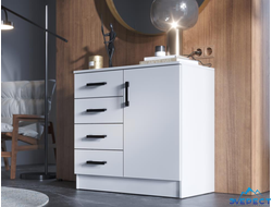 КОМОД "К800-1Д" 800*830*440 ( белый гладкий )