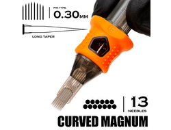 13 CMLT/0.30 Curved Magnum Long Taper - "INKin EZ tattoo"
