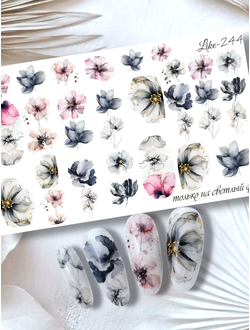 Слайдер-дизайн для ногтей LIKE-244