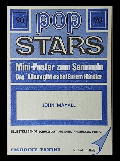 John Mayall Original Music Card Archive
