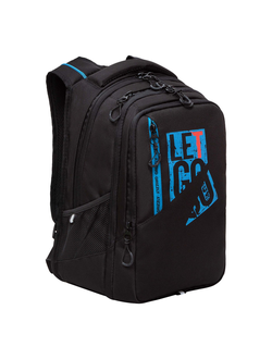 Рюкзак школьный GRIZZLY RU-438-3 черный синий