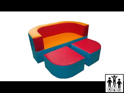 Детская игровая мебель "Солнце" голубой / розовый / желтый