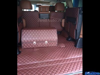 3D коврики в салон Toyota Land Cruiser 200 из экокожи