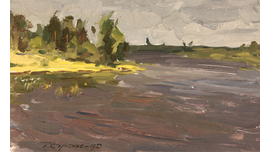 БОРТНОВ П. С. ВЕТРЕННЫЙ ДЕНЬ 1953Г. К.М. 17Х28 (104)