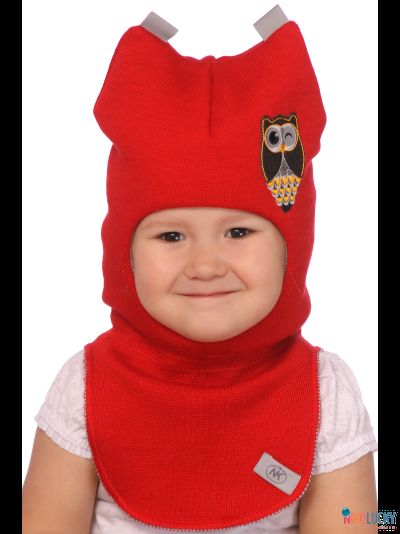 Шапка-шлем  18101-08, цвет красный мак р. 48-50