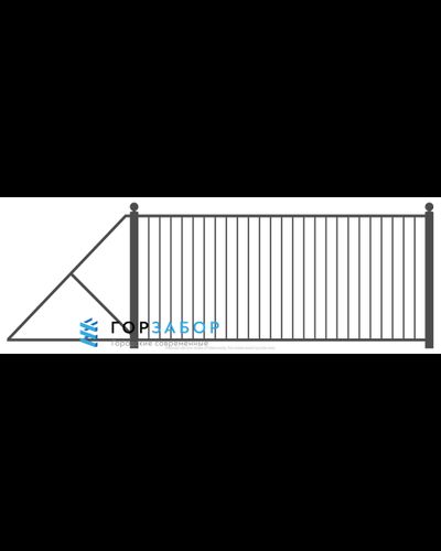 Мощные откатные ворота для ограничения въезда на участок купить от производителя