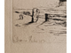 "Бриг на якоре" офорт Francis Seymour Haden 1870 год