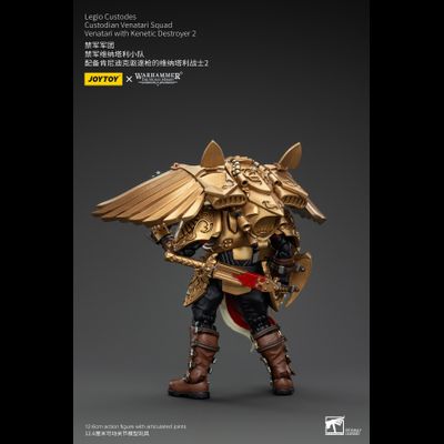 Легио Кустодес - Кустодий-венатар (Warhammer Horus Heresy) - КОЛЛЕКЦИОННАЯ ФИГУРКА 1/18  Legio Custodes Custodian Venatari with Kenetic Destroyer 2 (JT00782) - JOYTOY