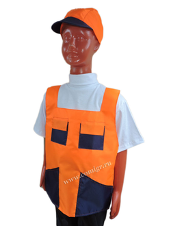 Детский костюм Автомеханика (накидка, шапочка)