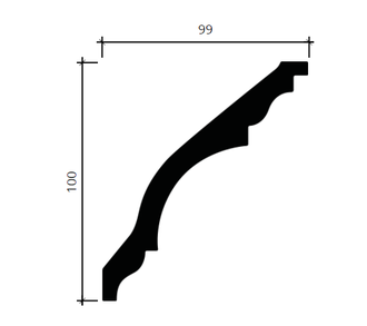 Карниз 1.50.139 - 100*99*2000мм