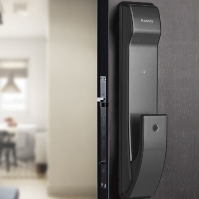 Врезной электронный дверной замок Kaadas K9-5W Black с отпечатком пальца