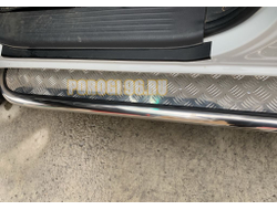 Пороги с накладным листом d53 для JAC T6