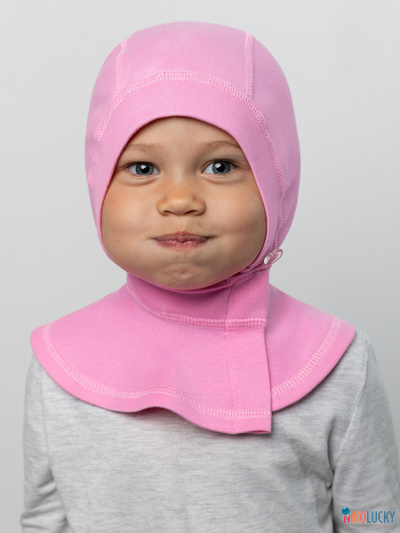 Шапка-шлем 24301-01 95%хлопок 5%лайкра, ярко-розовый 46-48