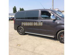 Защита порога труба d60 для Hyundai H-1 Grand Starex (2007-)
