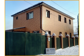 Монтаж металлического сайдинга L-брус под дерево. Установка водосточной системы.