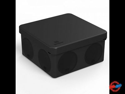 Коробка распределительная черная 100x100x50 для прямого монтажа безгалогенная (HF) Промрукав