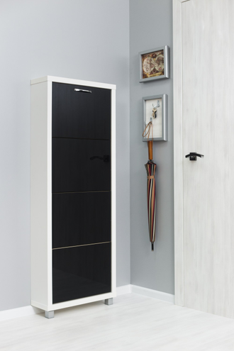 Обувница Айрон-4 (фасад стекло черное)