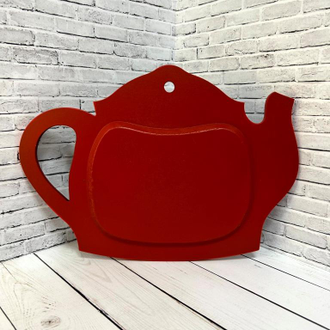 Поднос Чайник 300*210 мм тарелка с росписью Хохлома