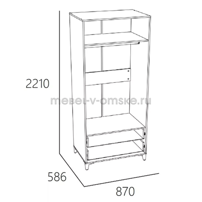 Шкаф для одежды Морти - 041.10
