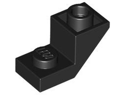 Slope, Inverted 45 2 x 1 with 2/3 Cutout, Black (2310 6465248)
