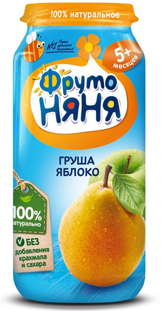 ФРУТОНЯНЯ   250г пюре груша яблоко