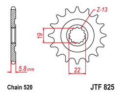 Звезда ведущая JT JTF825.13 (JTF825-13) (F825-13)