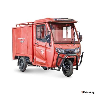 Грузовой электротрицикл Rutrike КАРГО Кабина Дуал красный