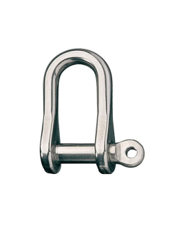 Скоба такелажная D-образная прямая с винтовым пальцем Ronstan RF1806 Ø4мм 16х10мм 600-800кг из нержавеющей стали