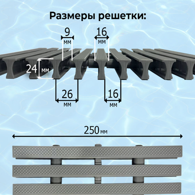 Переливная решетка для бассейна